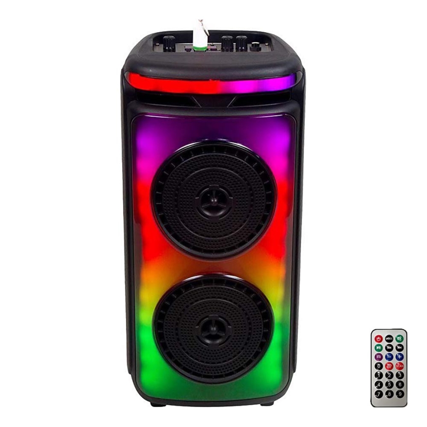 LED RGB Акумулаторна тонколона с микрофон 400W/2400 mAh + дистанционно управление