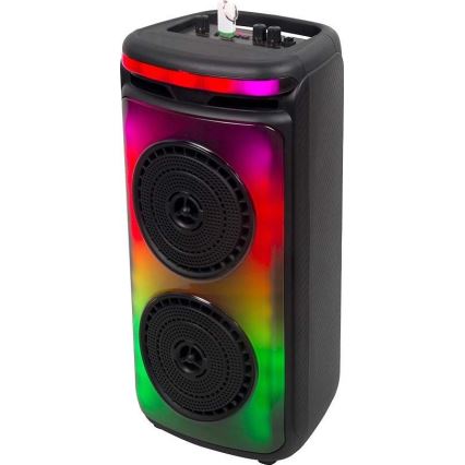 LED RGB Акумулаторна тонколона с микрофон 400W/2400 mAh + дистанционно управление