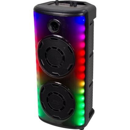 LED RGB Акумулаторна тонколона с микрофон 600W/2400 mAh + дистанционно управление