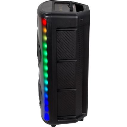 LED RGB Акумулаторна тонколона с микрофон 600W/2400 mAh + дистанционно управление
