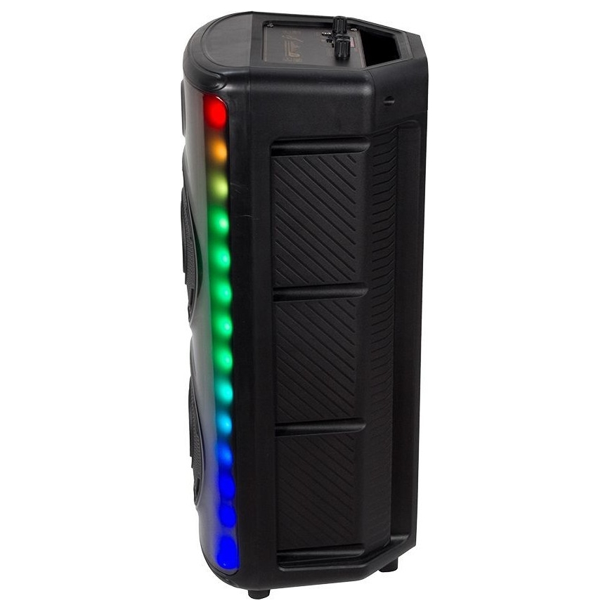 LED RGB Акумулаторна тонколона с микрофон 600W/2400 mAh + дистанционно управление