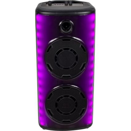 LED RGB Акумулаторна тонколона с микрофон 600W/2400 mAh + дистанционно управление