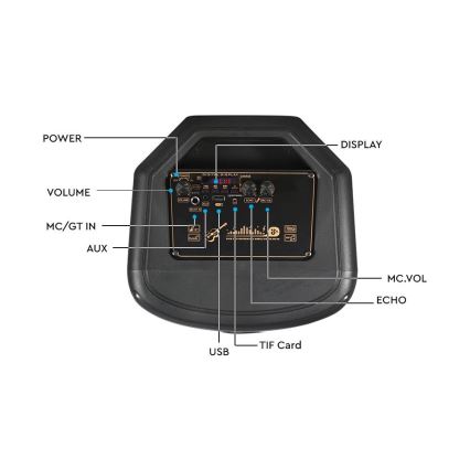 LED RGB Акумулаторна тонколона с микрофон 600W/2400 mAh + дистанционно управление