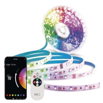 LED RGB+CCT Димируема лента GOSMART LED/21W/230V 5 m 2700-6500K IP44 Wi-Fi + дистанционно управление