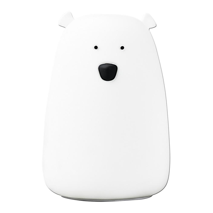 LED RGB Детска сензорна лампа BEAR LED/0,8W/5V бяла + USB