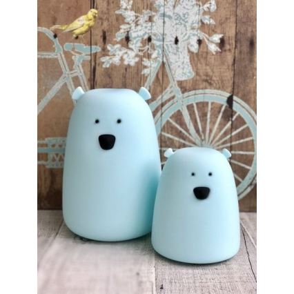 LED RGB Детска сензорна лампа BEAR LED/0,8W/5V бяла + USB