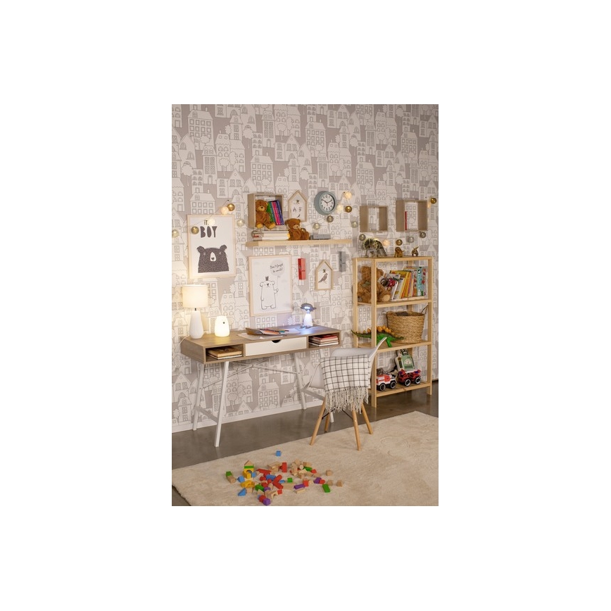 LED RGB Детска сензорна лампа BEAR LED/0,8W/5V бяла + USB