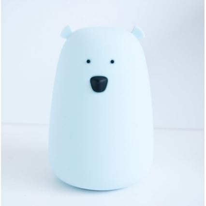 LED RGB Детска сензорна лампа BEAR LED/0,8W/5V бяла + USB