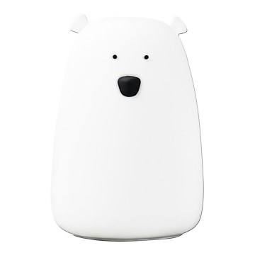 LED RGB Детска сензорна лампа МЕЧЕ LED/0,8W/5V бяла + USB