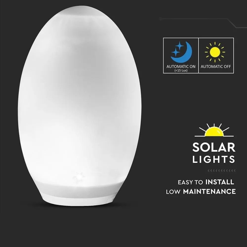 LED RGB Декоративен соларен лампа 0,2W/1xAA IP44 500 mAh