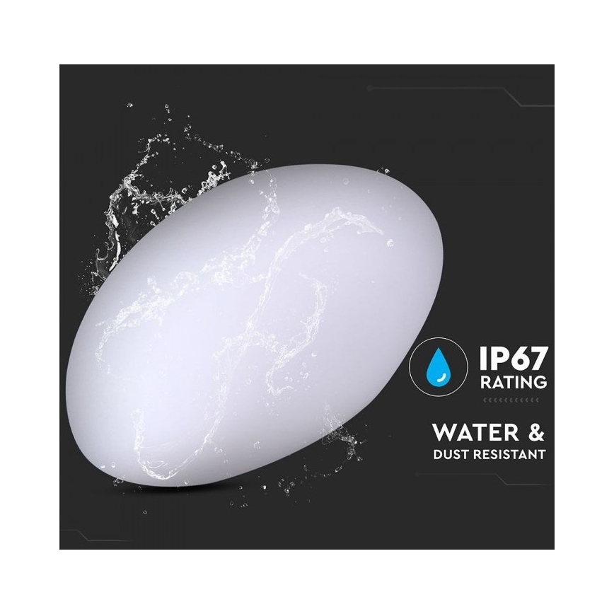 LED RGB Димируем екстериорен лампа LED/1W/5V 28 см IP67 1000 mAh + дистанционно управление