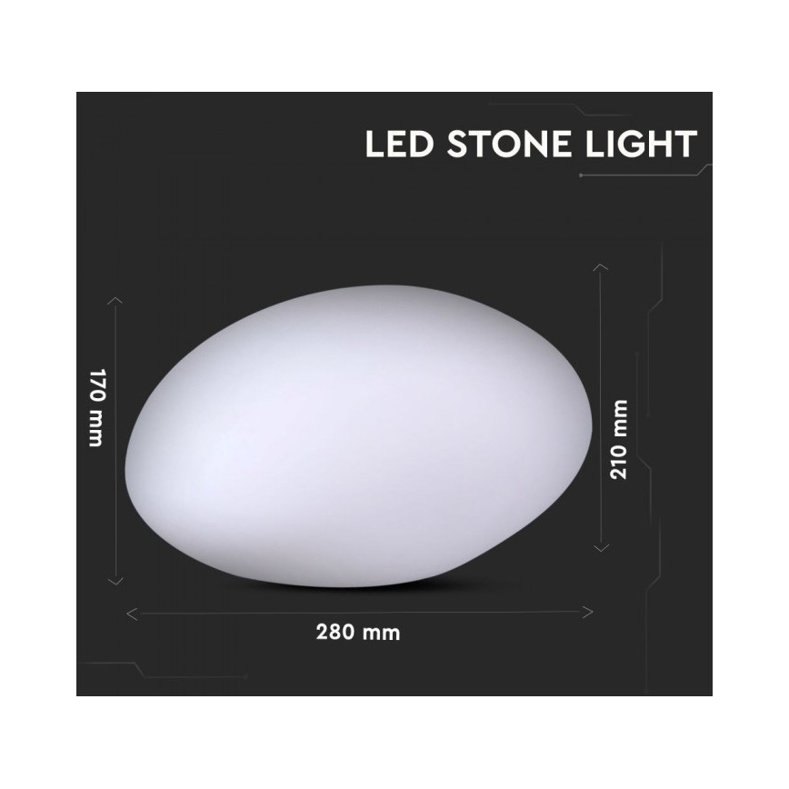 LED RGB Димируем екстериорен лампа LED/1W/5V 28 см IP67 1000 mAh + дистанционно управление