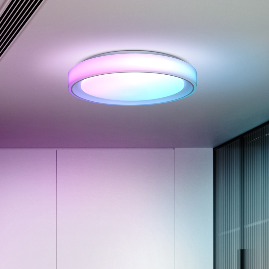 LED RGB Димируем плафон FLOCO LED/30W/230V 3000-6500K + RGB/6W Ø 40 см + дистанционно управление