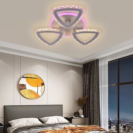 LED RGB Димируем полилей за повърхностен монтаж LED/45W/230V 3000-6500K + дистанционно управление