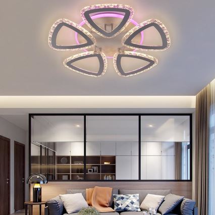 LED RGB Димируем полилей за повърхностен монтаж LED/70W/230V 3000-6500K + дистанционно управление