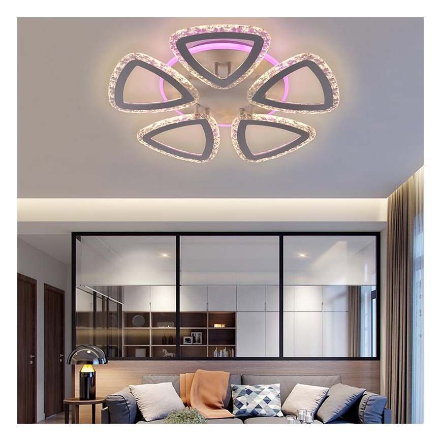 LED RGB Димируем полилей за повърхностен монтаж LED/70W/230V 3000-6500K + дистанционно управление
