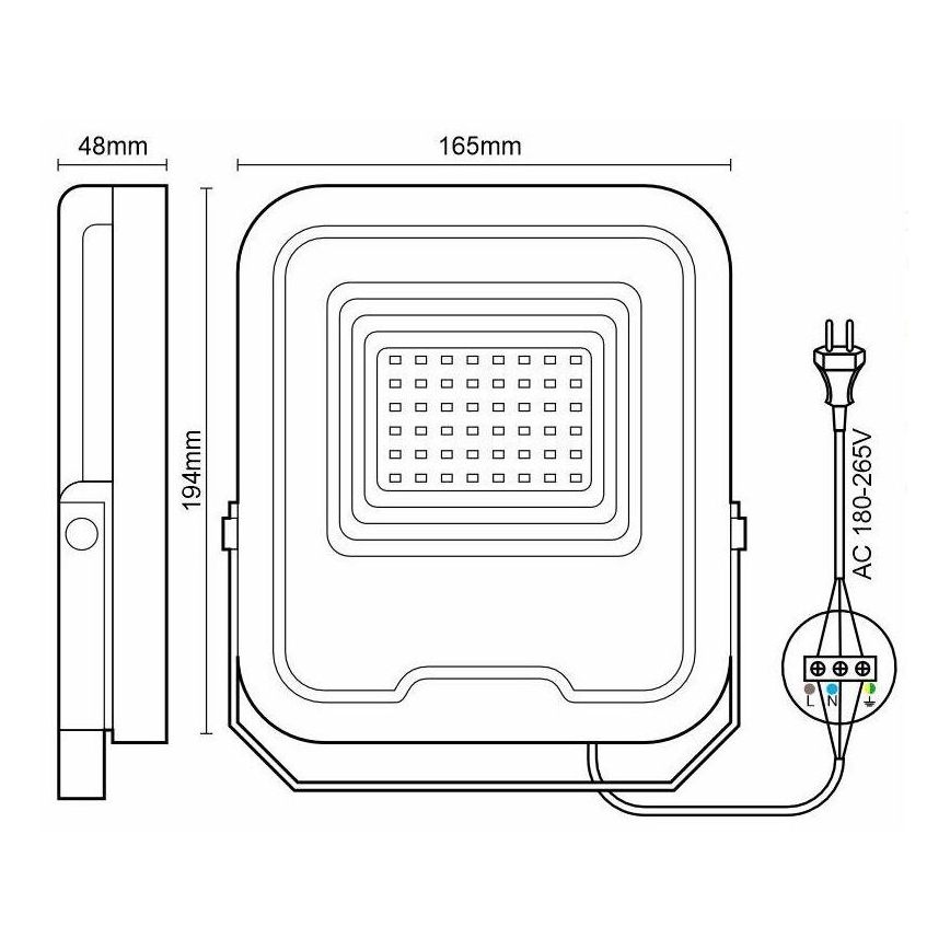 LED RGB Димируем прожектор LED/30W/230V 3000K-6500K Wi-Fi Tuya IP65