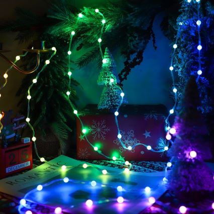 LED RGB Димируем Коледна завеса WIZARD 400xLED/USB 2x2 м + дистанционно управление