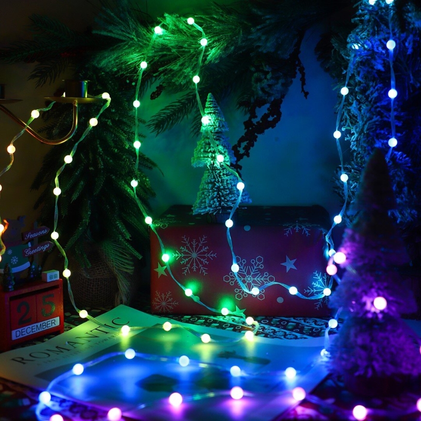 LED RGB Димируем Коледна завеса WIZARD 400xLED/USB 2x2 м + дистанционно управление