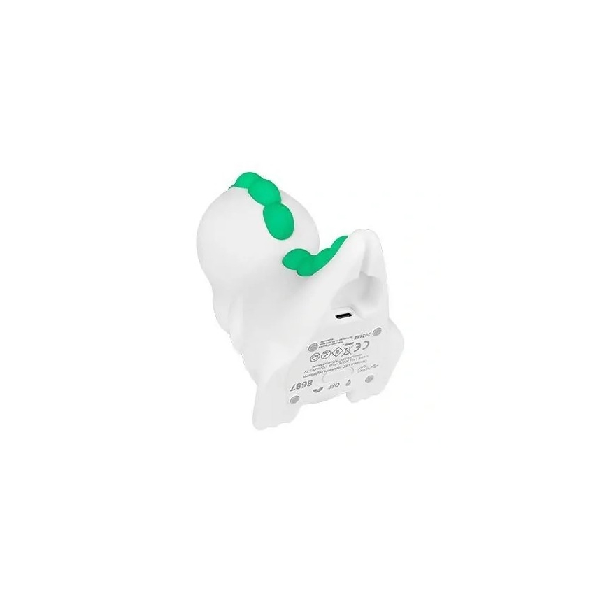 LED RGBW Димируема акумулаторна детски нощна лампа LED/2,5W/5V 3000K 1200 mAh динозавър