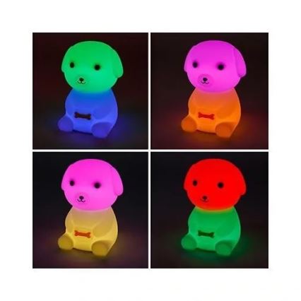 LED RGBW Димируема акумулаторна детски нощна лампа LED/2,5W/5V 3000K 1200 mAh куче