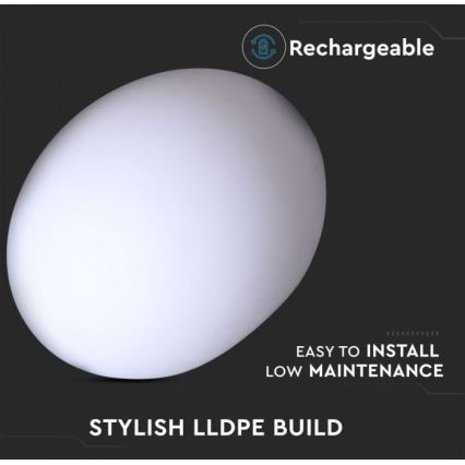 LED RGB Димируема екстериорна лампа LED/1W/230V 20cm IP67 + дистанционно