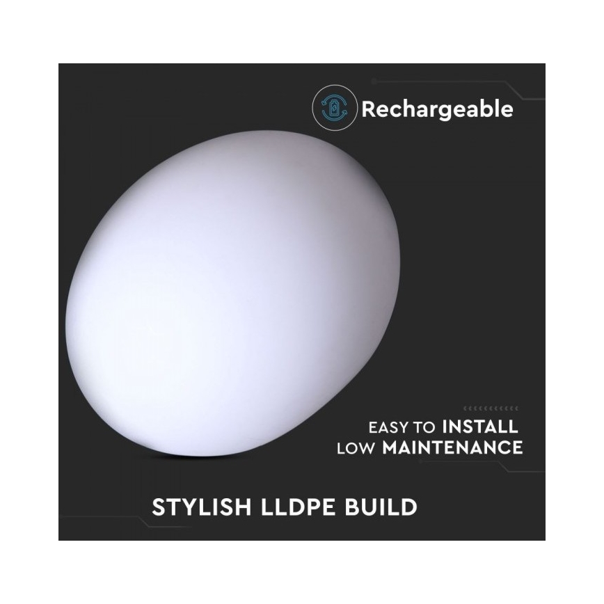 LED RGB Димируема екстериорна лампа LED/1W/230V 20cm IP67 + дистанционно