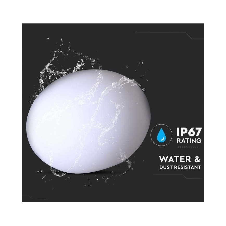 LED RGB Димируема екстериорна лампа LED/1W/230V 20cm IP67 + дистанционно