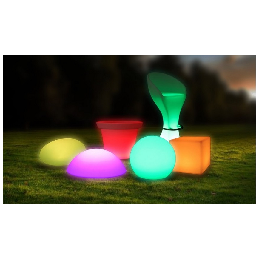 LED RGB Димируема екстериорна лампа LED/1W/230V 20cm IP67 + дистанционно