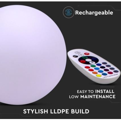 LED RGB Димируема екстериорна лампа LED/1W/230V 30cм IP67