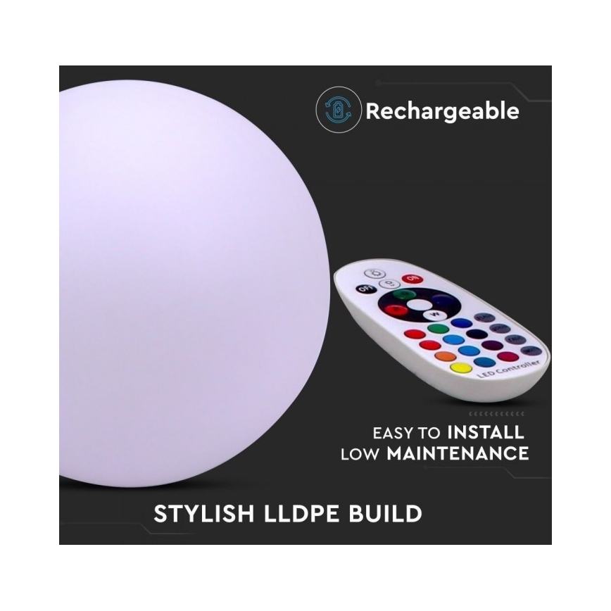 LED RGB Димируема екстериорна лампа LED/1W/230V 30cм IP67