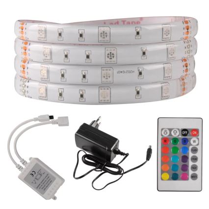 LED RGB Димируема екстериорна лента 5м LED/14W/12V IP65 + д.у.