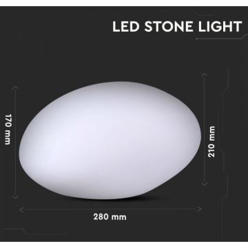 LED RGB Димируема екстериорна лампа LED/1W/230V 28см IP67 + дистанционно