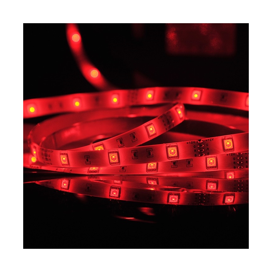 LED RGB Димируема лента 5 м LED/18W/12V IP20 + д.у.