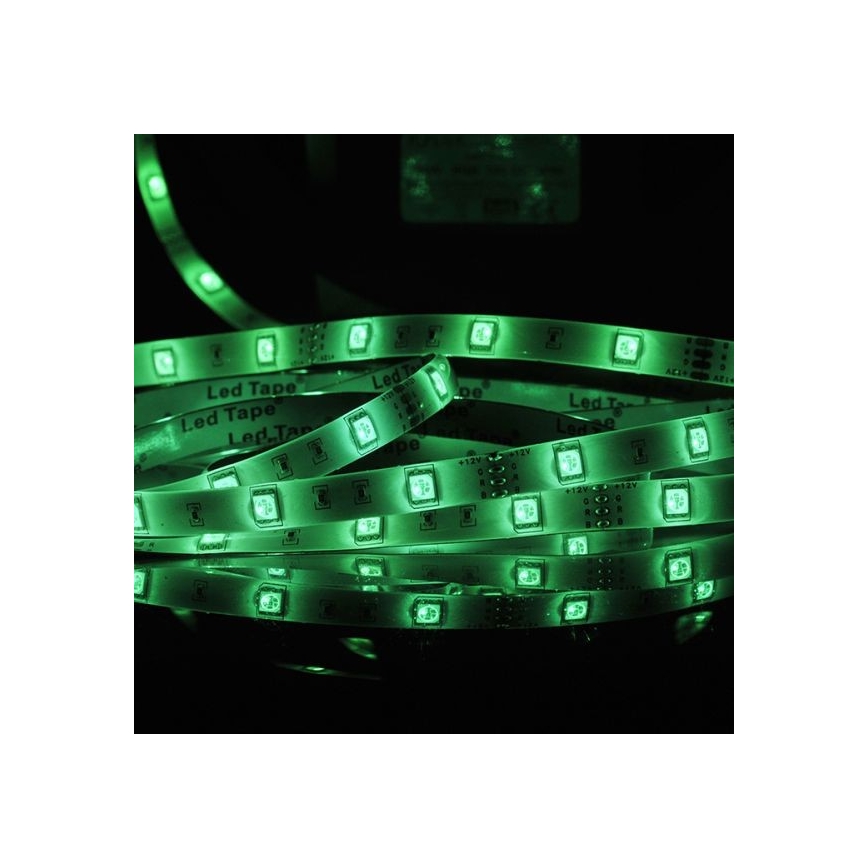 LED RGB Димируема лента 5 м LED/18W/12V IP20 + д.у.