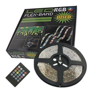 LED RGB Димируема лента FLEX-BAND DISCO 5м LED/24W/230V IP65 + дистанционно