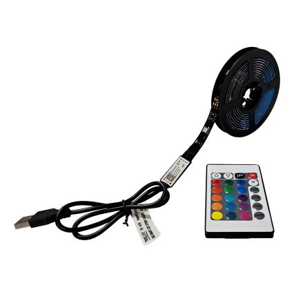 LED RGB Димируема лента LED/6W/5V USB 2 м + дистанционно управление
