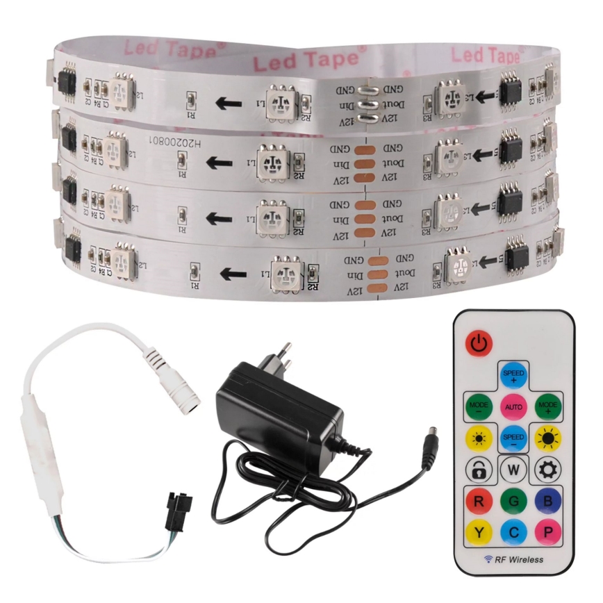 LED RGB Димируема лента MAGIC 2 м LED/12W/230V + д.у.