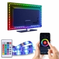 LED RGB димируема лента за телевизор LED/6W/5V Wi-Fi Tuya + дистанционно управление 0,5м