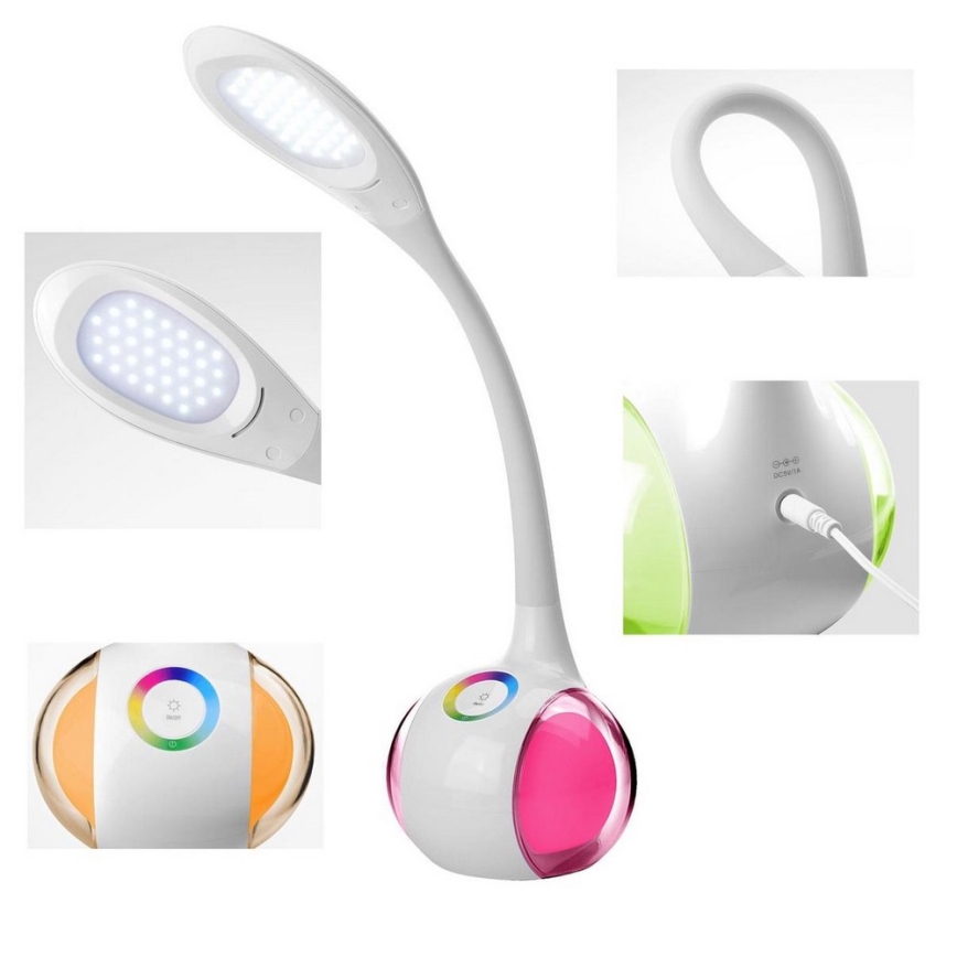 LED RGB Димируема настолна лампа LED/7W/230V бяла