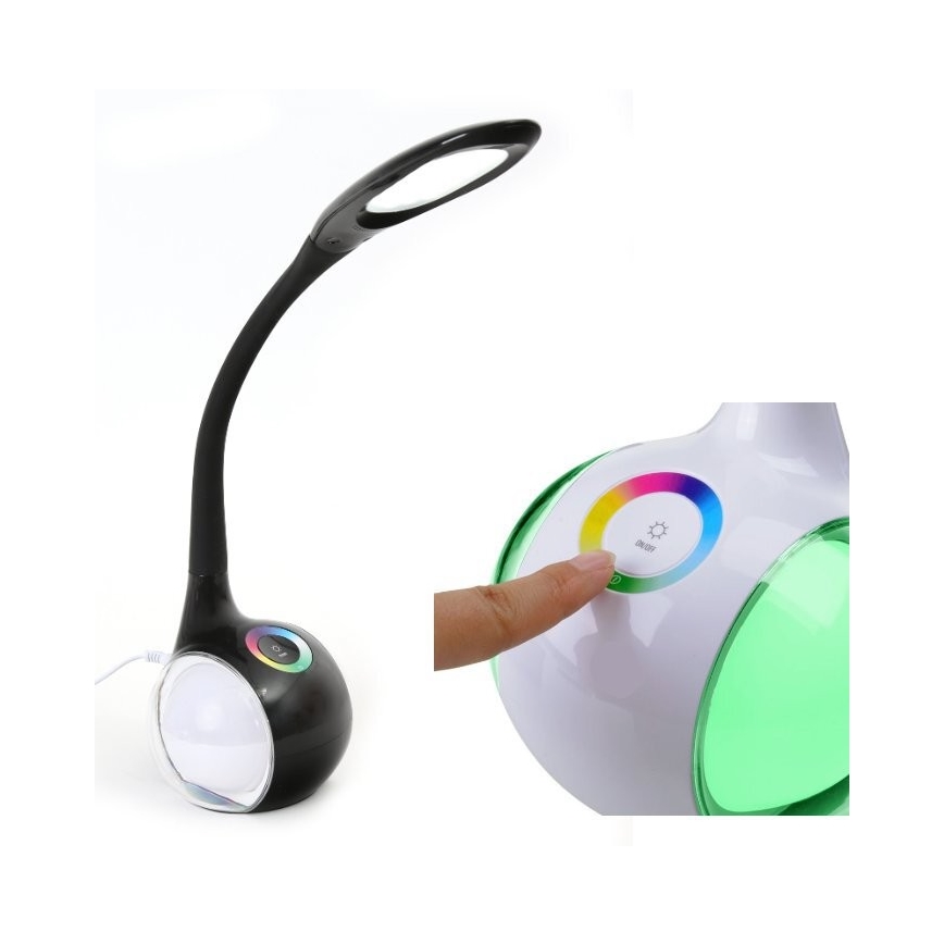 LED RGB Димируема настолна лампа LED/7W/230V черна