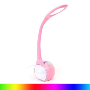 LED RGB Димируема настолна лампа LED/7W/230V розова