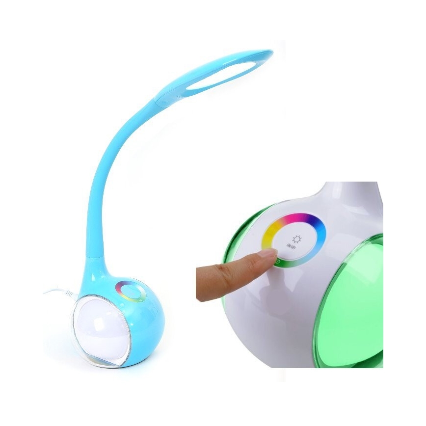 LED RGB Димируема настолна лампа LED/7W/230V синя