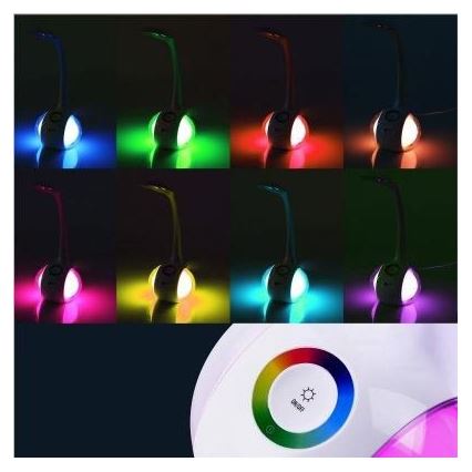 LED RGB Димируема настолна лампа LED/7W/230V синя