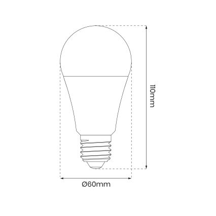 LED RGB Димируема крушка A60 E27/8W/230V 2700-6500K Wi-Fi Tuya