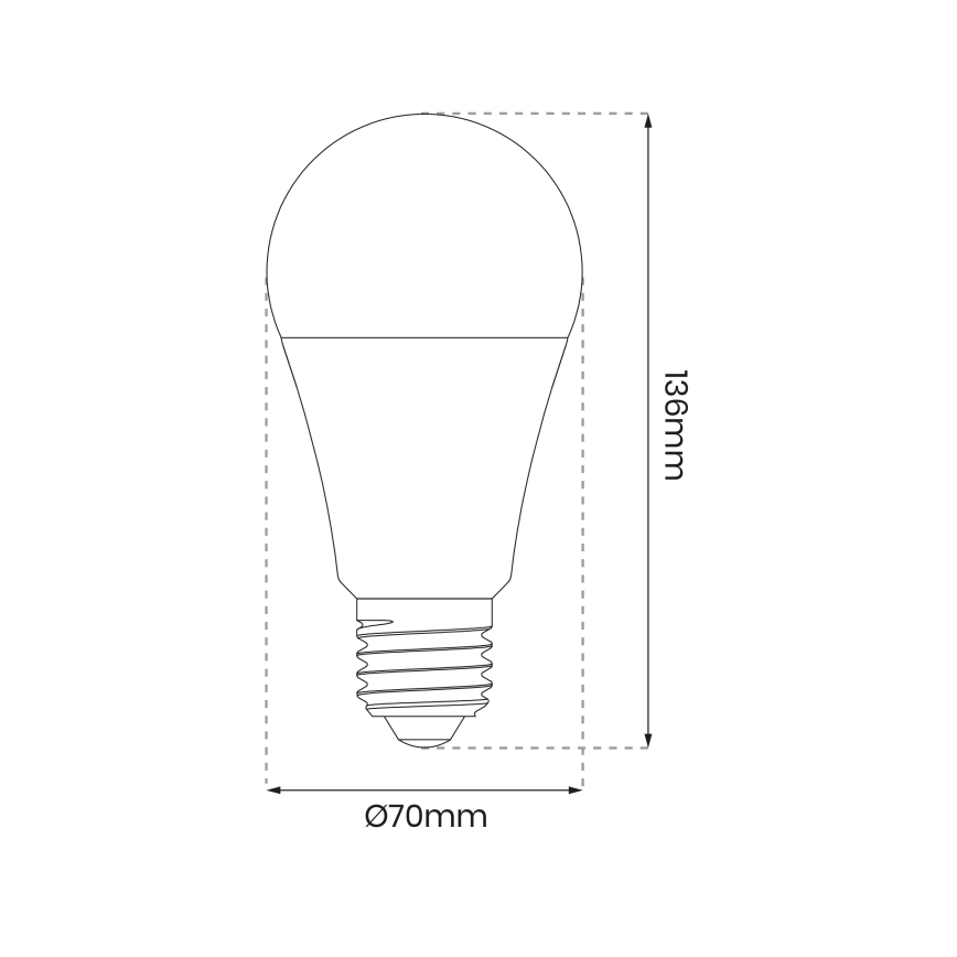 LED RGB Димируема крушка A70 E27/11W/230V 2700-6500K Wi-Fi Tuya