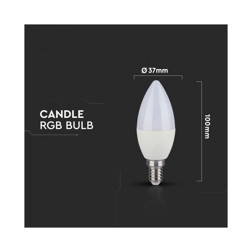 LED RGB димируема крушка E14/3,5W/230V 6400K + дистанционно управление
