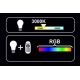 LED RGB Димируема крушка G95 E27/9W/230V 3000K