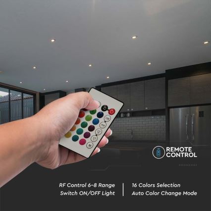 LED RGB Димируема крушка GU10/4,8W/230V 4000K + дистанционно