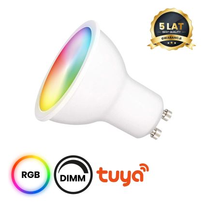 LED RGB Димируема крушка GU10/5W/230V 2700-6500K Wi-Fi Tuya